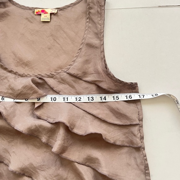 Women Small Silk Y2K Whimsical Top Tiered Ruffles Fairy Boho Coquette Retro. - Picture 5 of 6